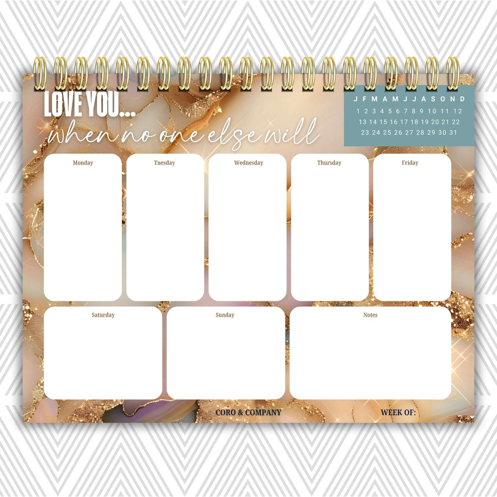 Self-Love Weekly Desk Planner