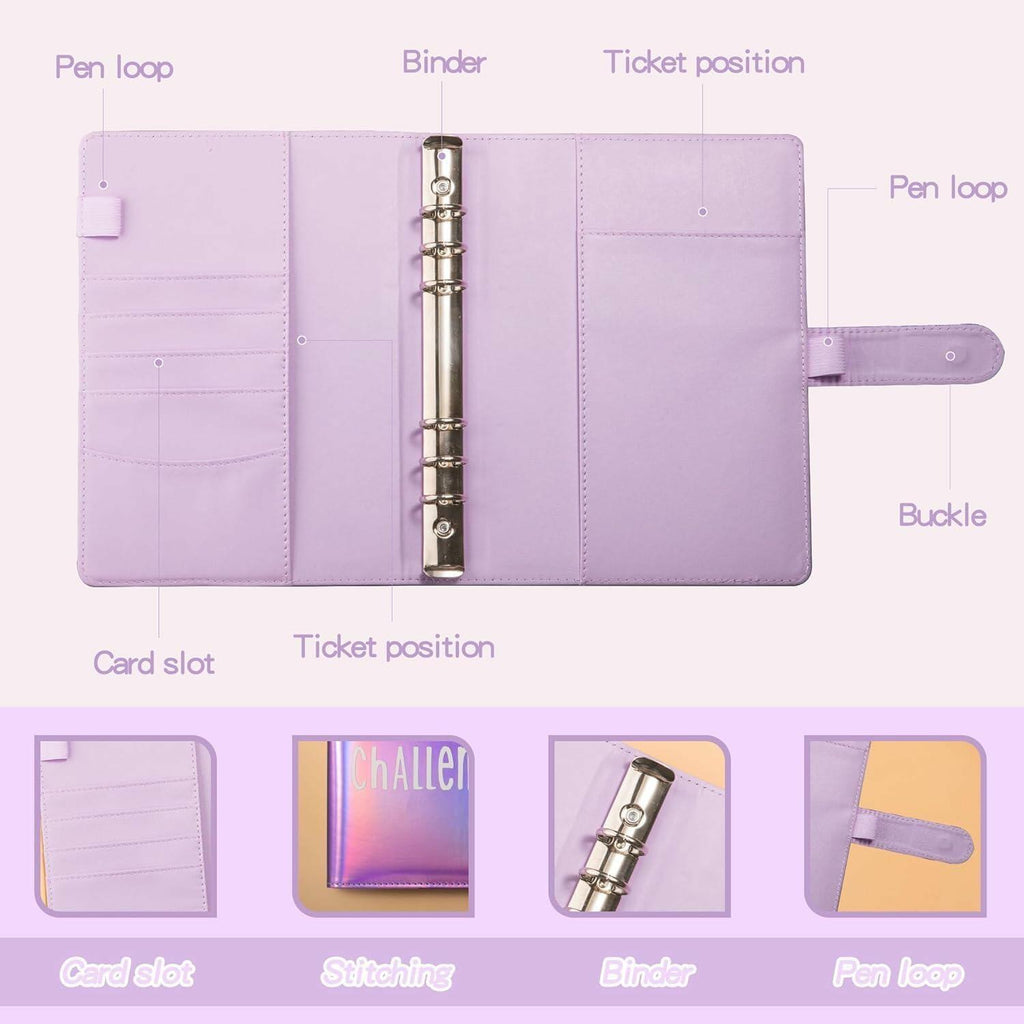 100 Envelope Challenge Budget Binder – Cash Stuffing Savings Tracker & Budget Planner