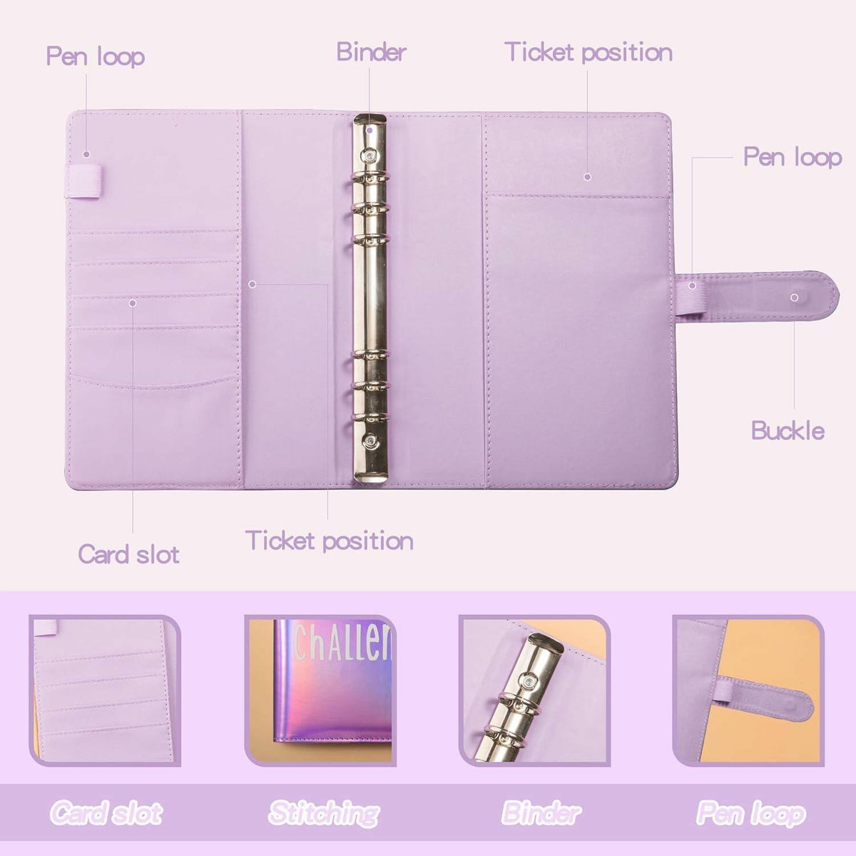 100 Envelope Challenge Budget Binder – Cash Stuffing Savings Tracker & Budget Planner
